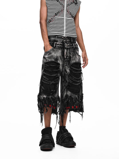 Mens Cropped Denim Jeans