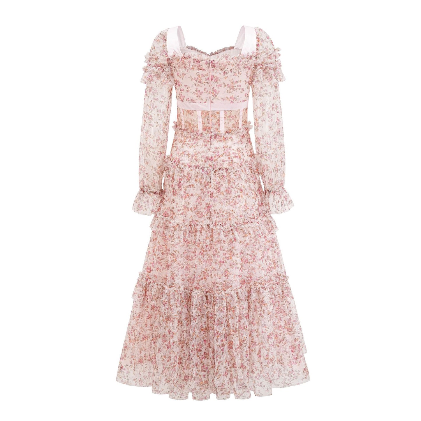 Floral Print Dress High Waist Slimming Long dress | MuddyStock Originals