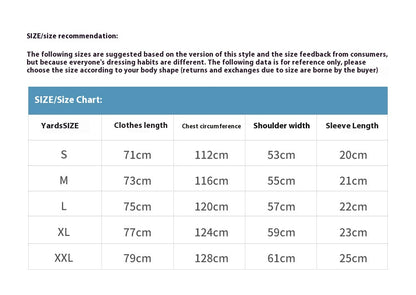 Printed Loose Short-sleeved T-shirt Men's High Street