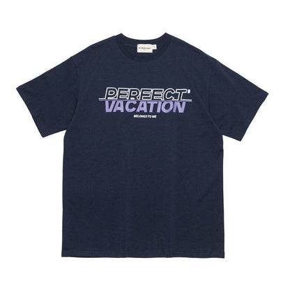 Hip Hop Letter Print Short-sleeve T-shirt For Men And Women Sapphire Blue XL MuddyStock