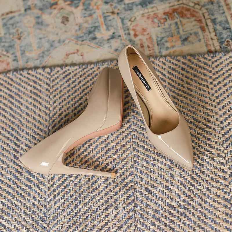 Pointed Toe Stiletto Heels Apricot