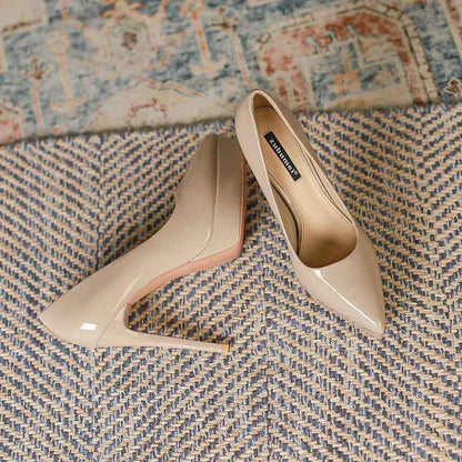 Pointed Toe Stiletto Heels Apricot