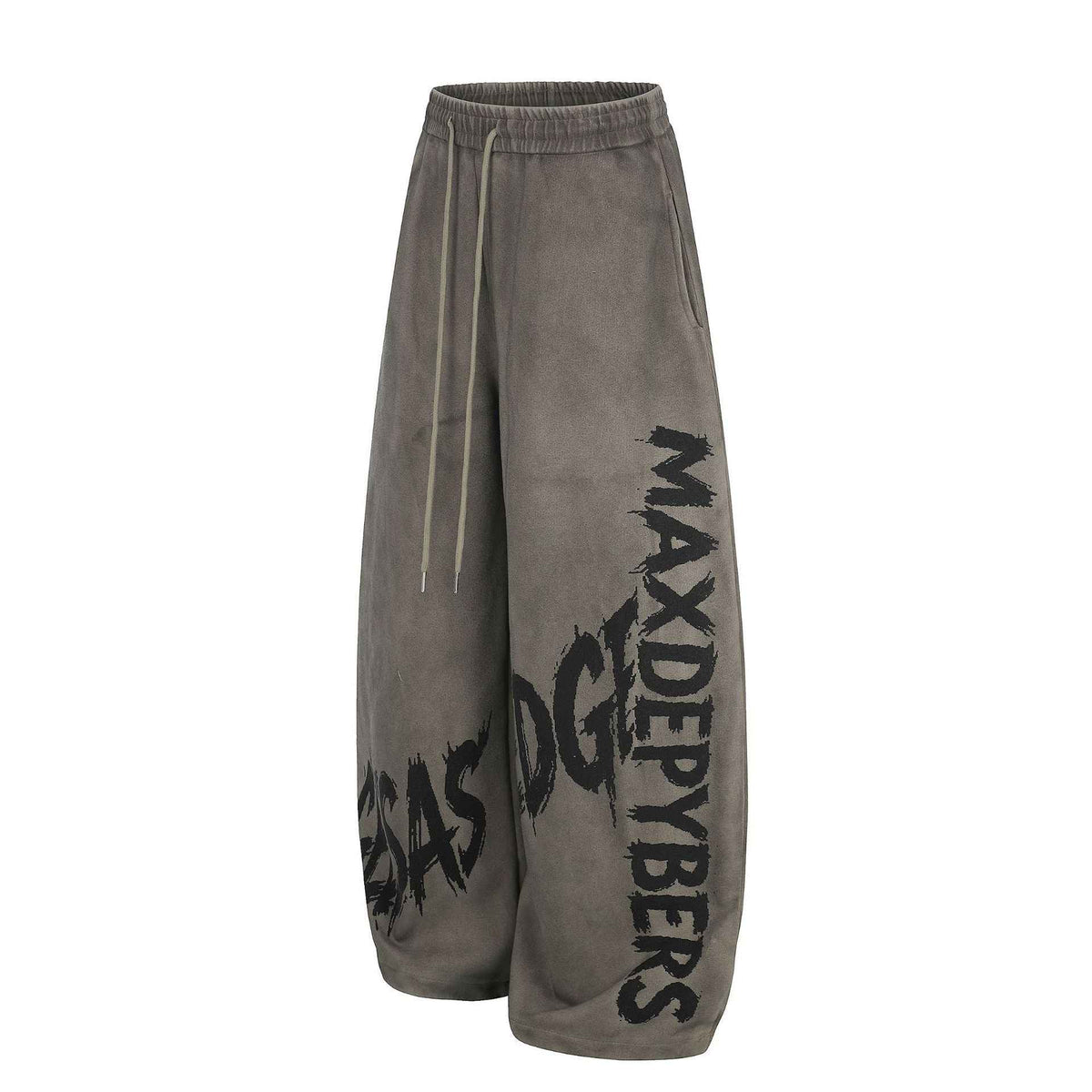 Tie-Dye Graffiti Distressed Loose Drapey Wide Leg Elastic Drawstring Casual Sweatpants For Men | MuddyStock Originals
