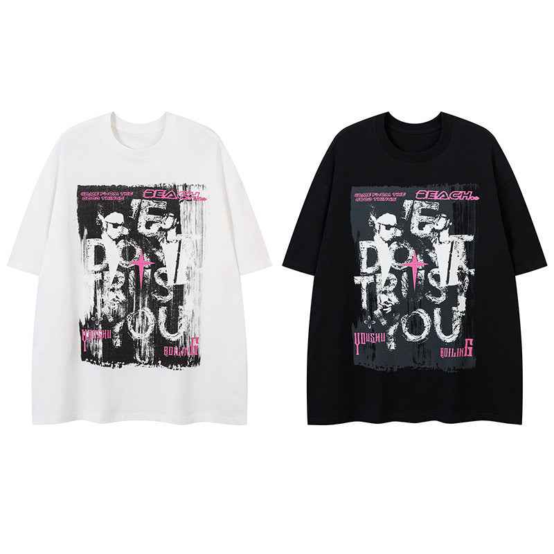 Letter Print Short Sleeve T-Shirt for Men and Women | MuddyStock Originals MuddyStock