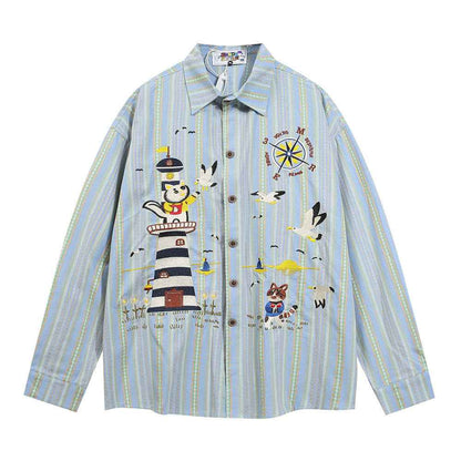 Loose Printed Shirt For Women null