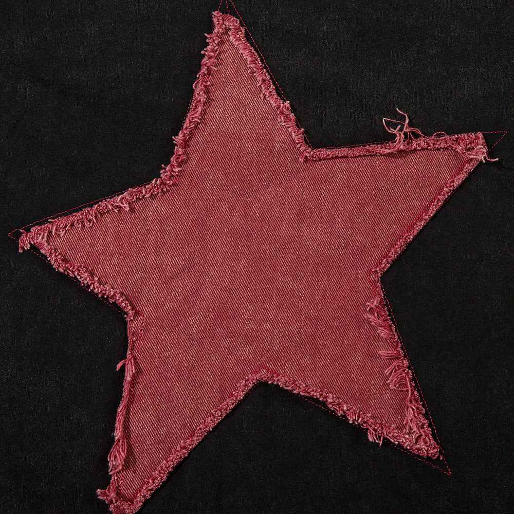Women's Round Neck Loose Five-pointed Star Long Sleeve T-shirt null