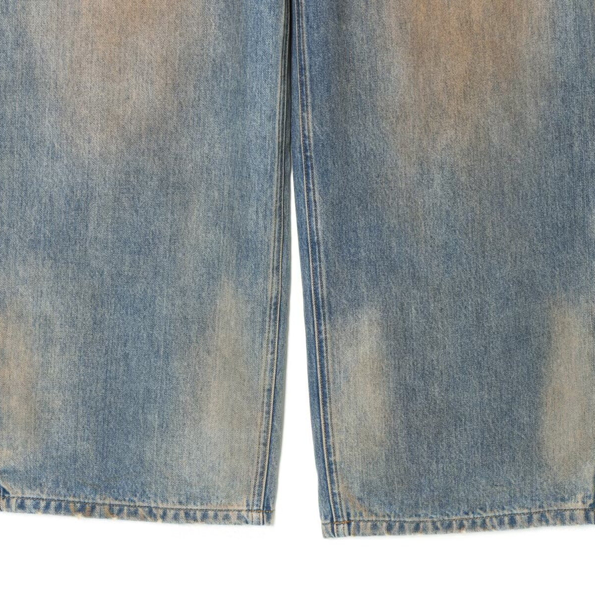 Mid waist casual ripped and flared jeans