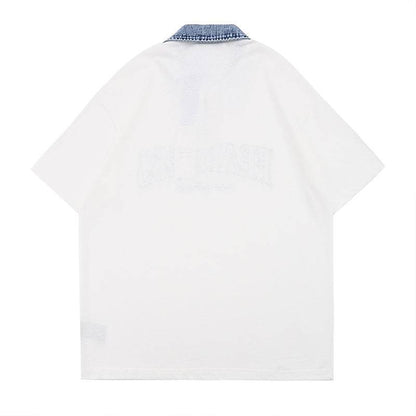 Letter Patch Short-sleeved T-shirt For Men And Women MuddyStock