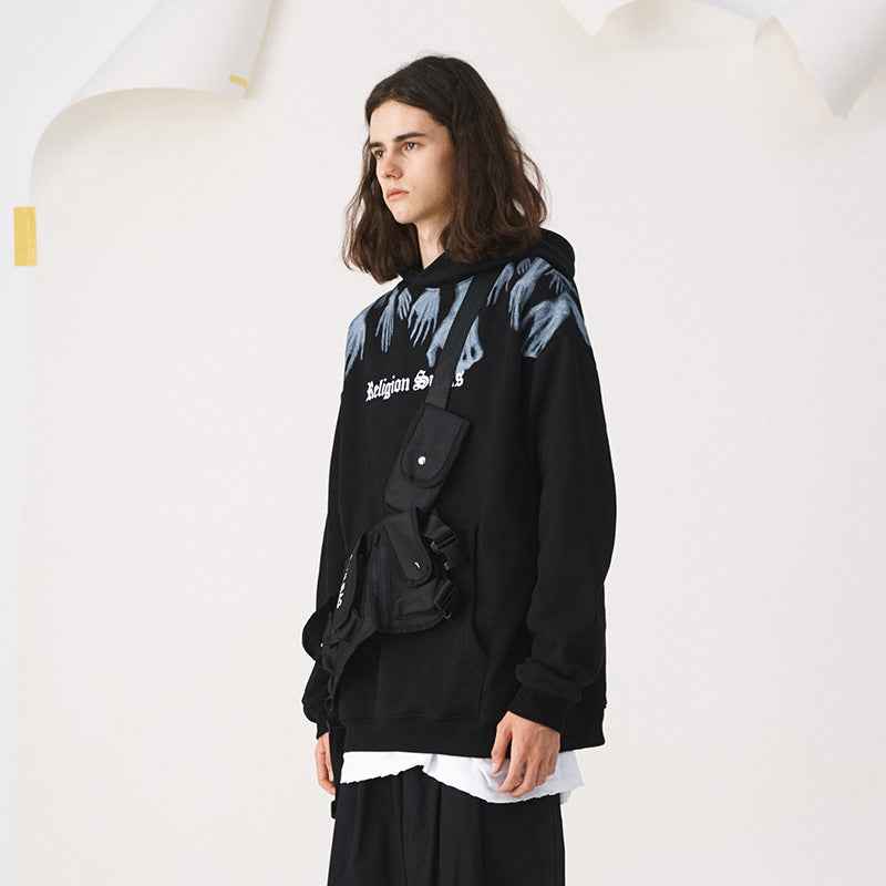 HOODIE ghost hand fleece hoodie MuddyStock