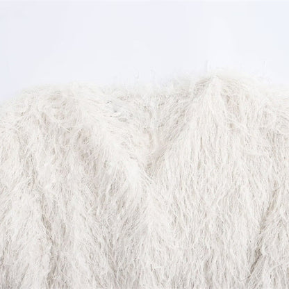 Metallic Color Fringe Trim Jacket For Women All Products