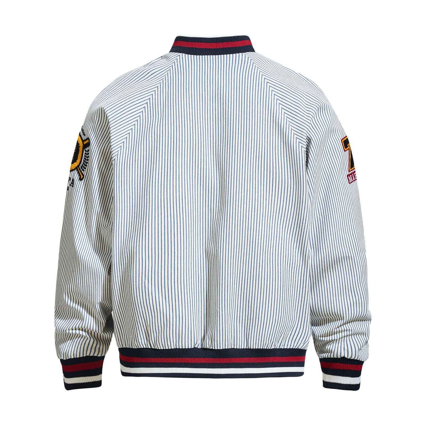 Letter Embroidery Stripe Baseball Jacket For Men | MuddyStock Originals MuddyStock