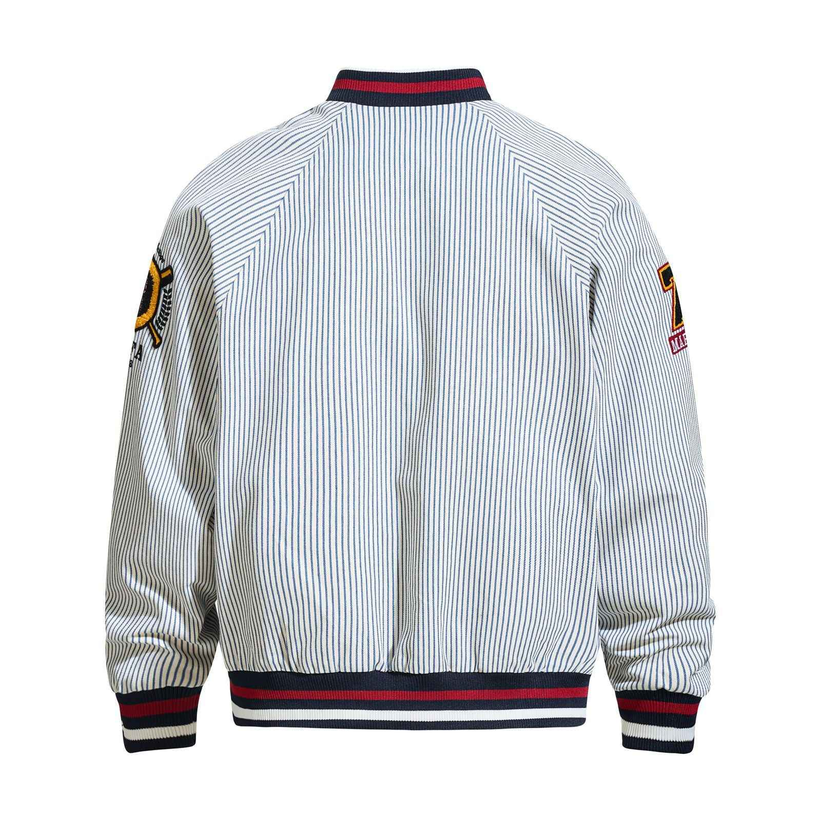 Letter Embroidery Stripe Baseball Jacket For Men | MuddyStock Originals MuddyStock