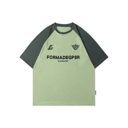 Retro Patchwork Printed Short Sleeve For Women Green MuddyStock