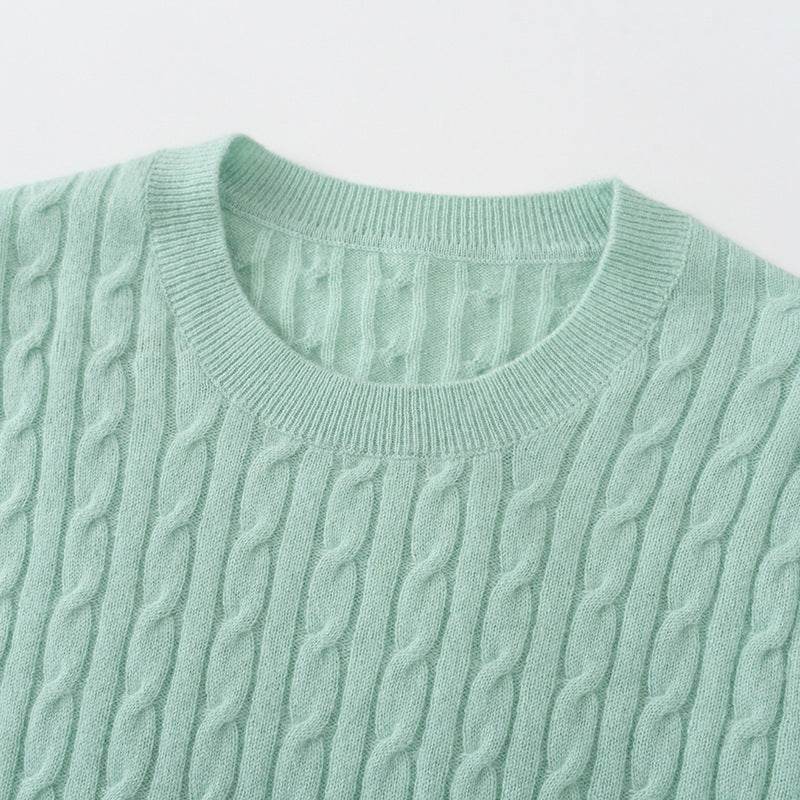 Round Neck Sweater Women's Pure Cashmere Sweater MuddyStock