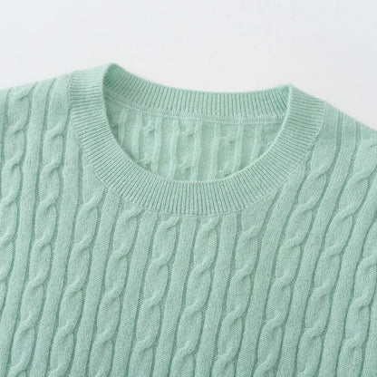 Round Neck Sweater Women's Pure Cashmere Sweater MuddyStock