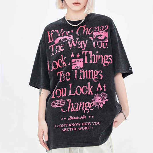 Retro Street Clothing Short Sleeve T-shirt For Men And Women MuddyStock