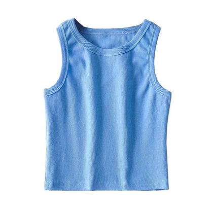 Round neck crop top for women | MuddyStock Originals Blue MuddyStock