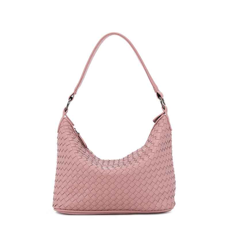 Woven Women's Shoulder Bag Pink