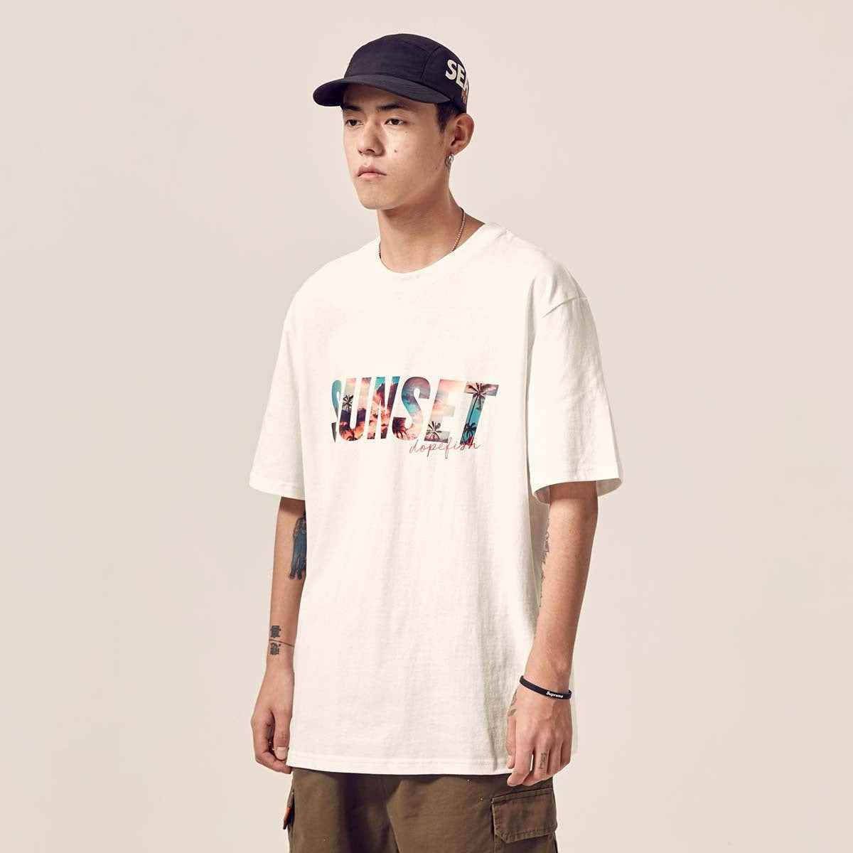 Alphabet color print T-shirt MuddyStock