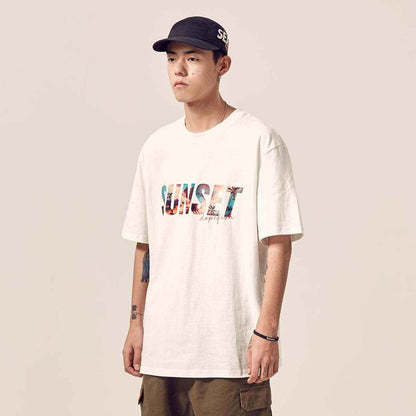 Alphabet color print T-shirt MuddyStock