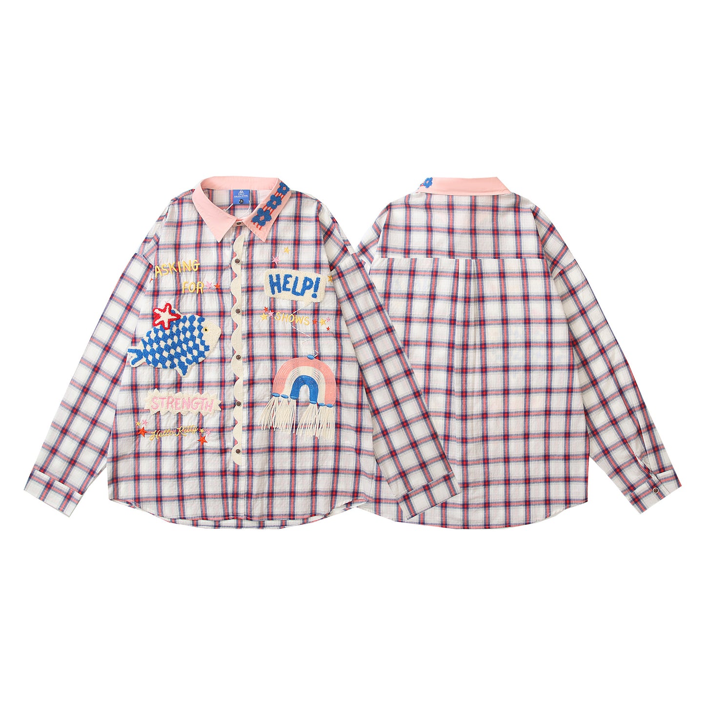 Retro Fish Long Sleeve Shirt For Women eprolo