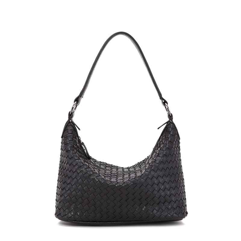 Woven Women's Shoulder Bag Black