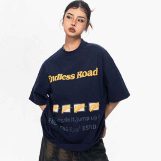 Women's Printed Cotton Short-sleeved T-shirt MuddyStock