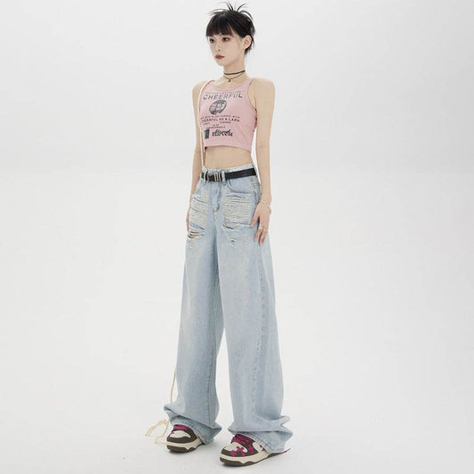 American Street Ripped Jeans For Women MuddyStock