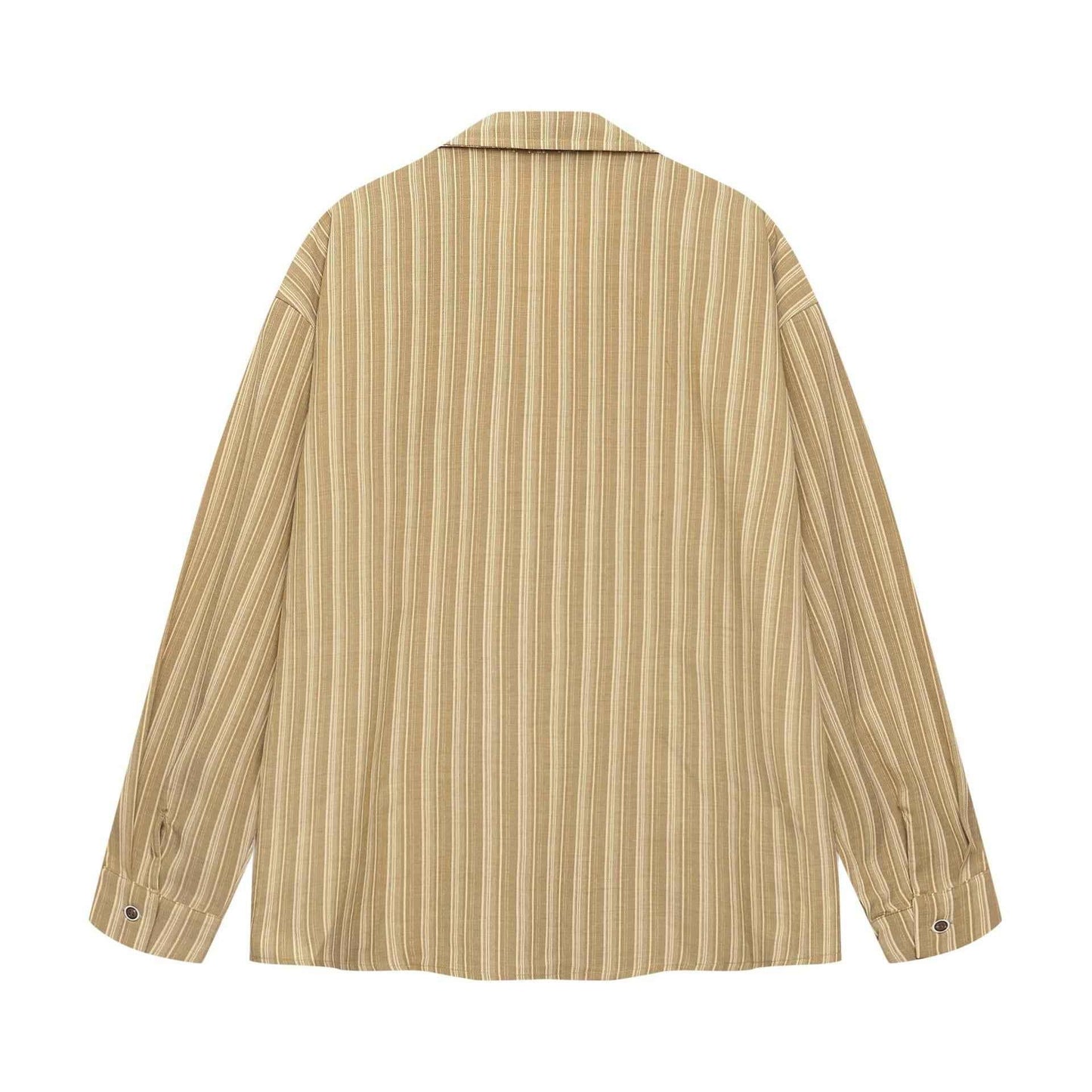 Cartoon vertical stripe versatile retro shirt for men and women | MuddyStock Originals
