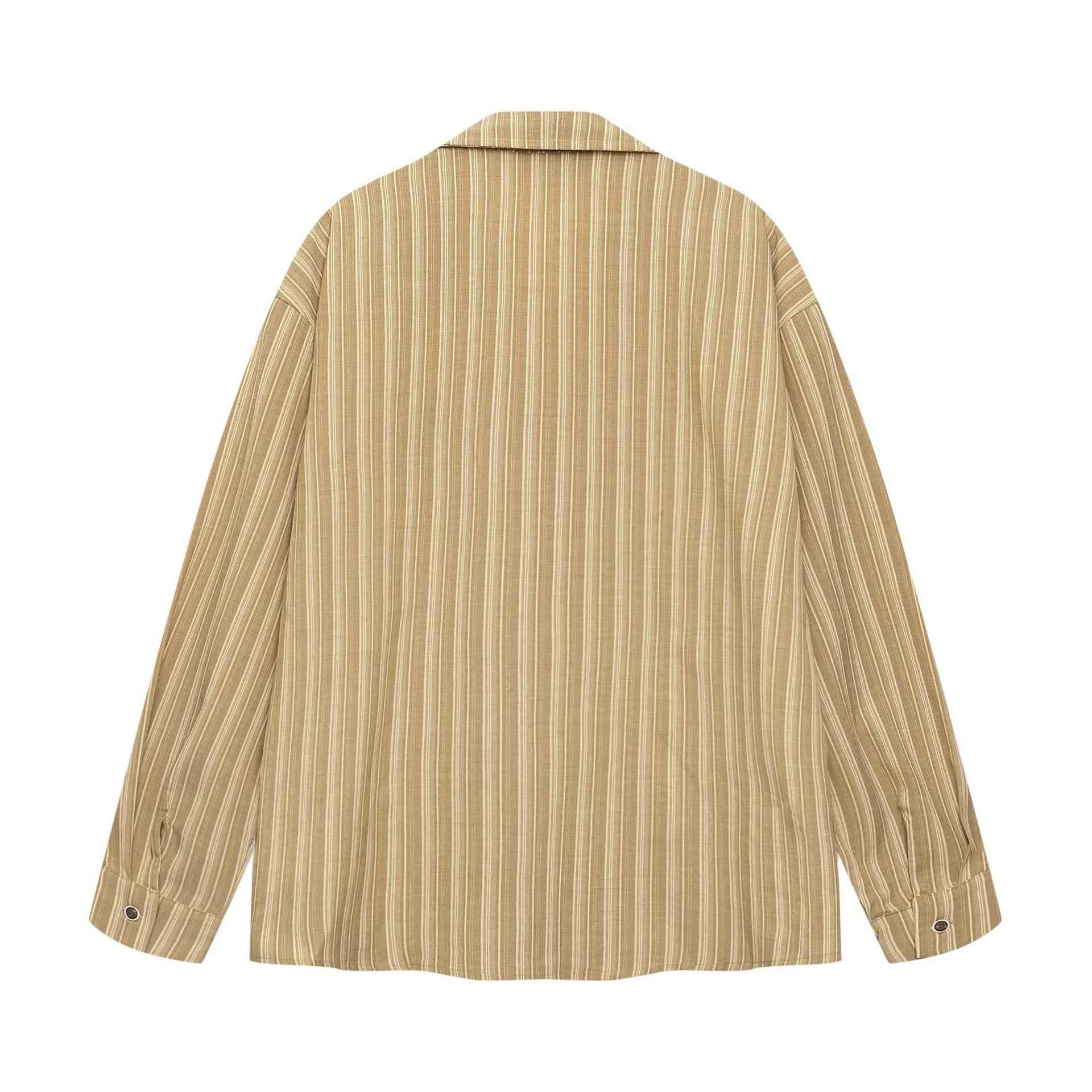 Cartoon vertical stripe versatile retro shirt for men and women | MuddyStock Originals