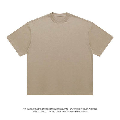 T-shirt Men's Loose Solid Color Bottoming Shirt Charcoal Gray MuddyStock