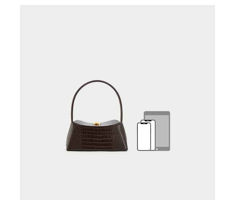 Women's Alligator French Shoulder Bag