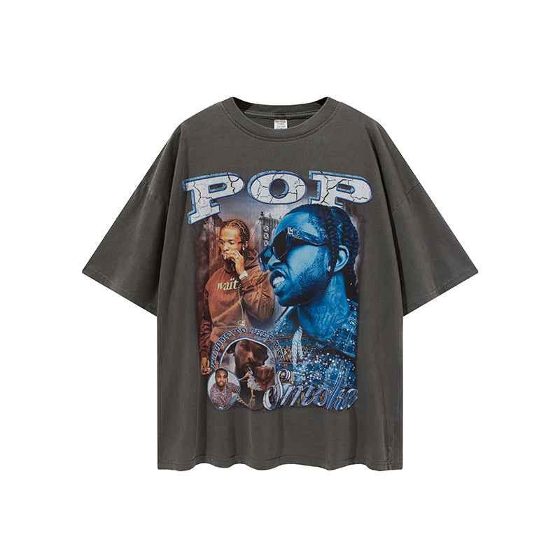 Hip Hop Rapper Printed Casual Short Sleeve T-Shirt For Men And Women null