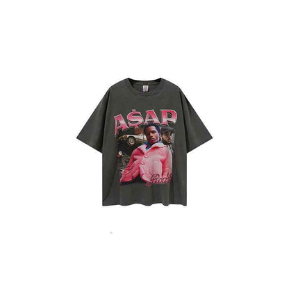 Hip Hop Rapper Printed Casual Short Sleeve T-Shirt For Men And Women null