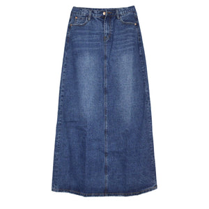 Wear Frayed Long Skirt For Women Blue All Products