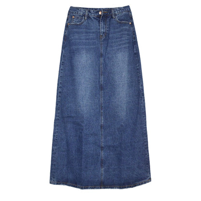 Wear Frayed Long Skirt For Women Blue All Products