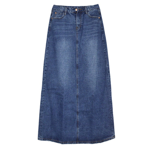Wear Frayed Long Skirt For Women Blue All Products