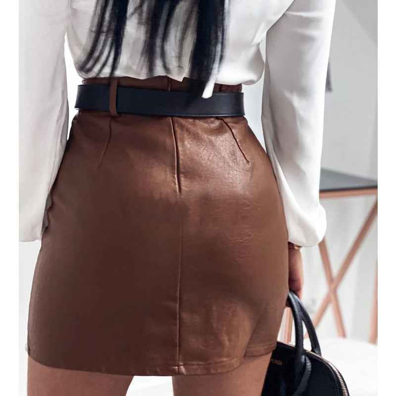 Rivets PU Leather Skirts For Women All Products