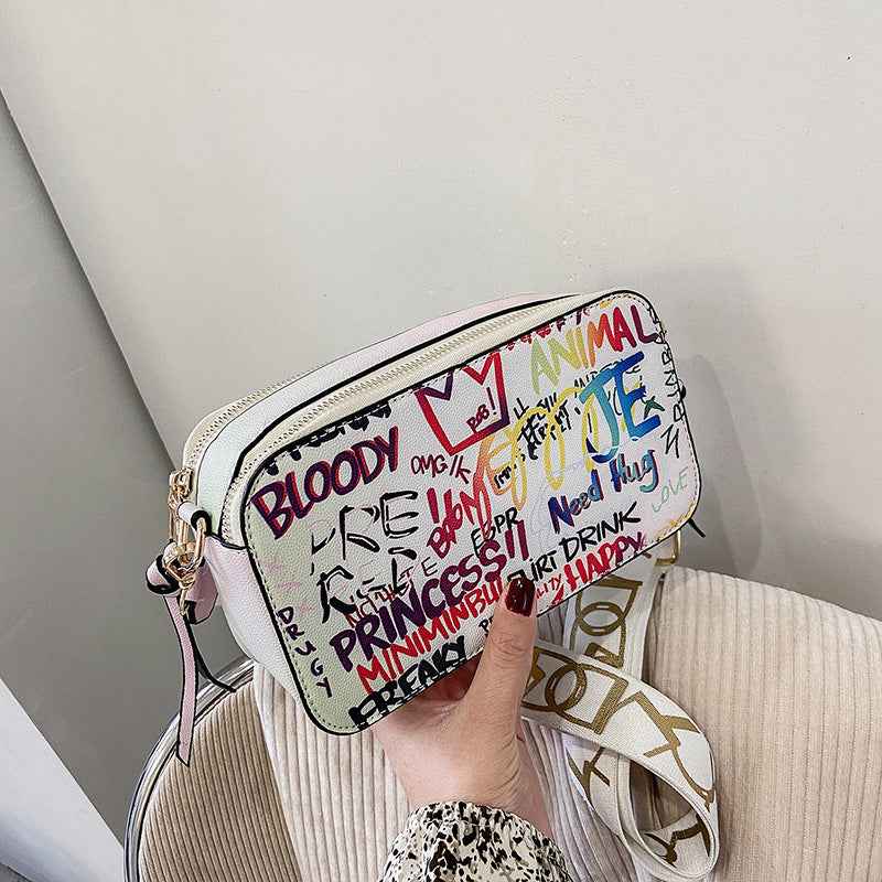 Graffiti Printed Small Bag For Women null