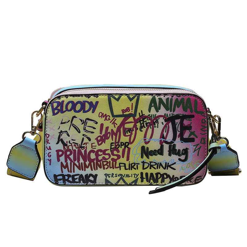 Graffiti Printed Small Bag For Women null