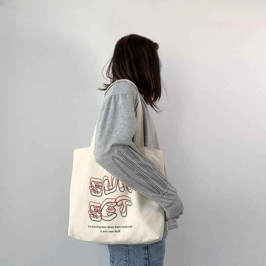 Interpret My Love With Your Heart The Same Student Canvas Bag Around MuddyStock