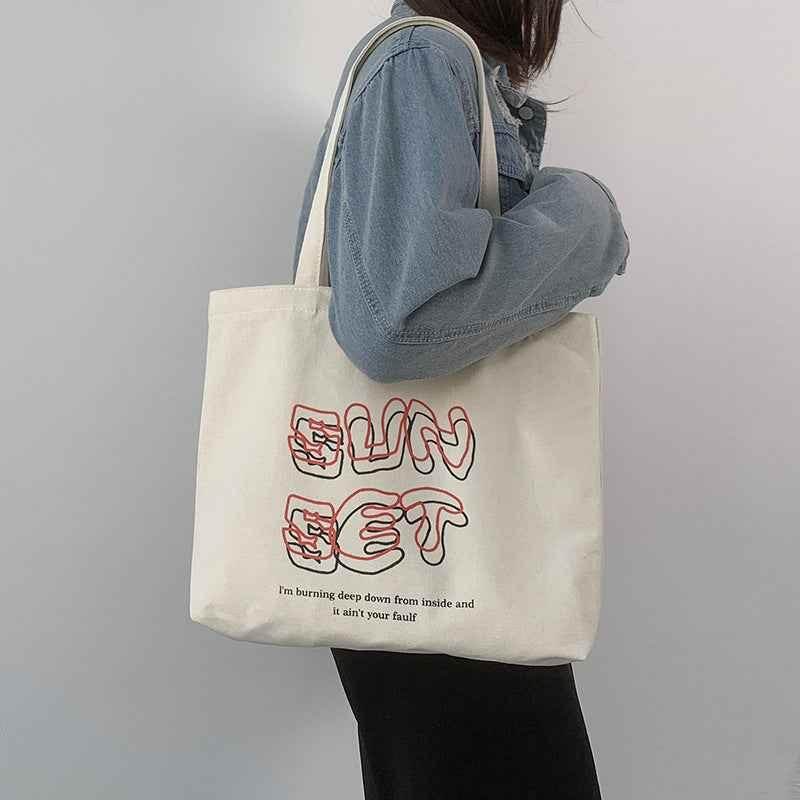 Interpret My Love With Your Heart The Same Student Canvas Bag Around MuddyStock