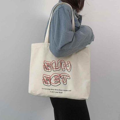 Interpret My Love With Your Heart The Same Student Canvas Bag Around MuddyStock