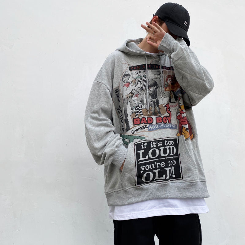 White Hip Hop Hoodie Streetwear Korean Fashion Gothic Sweatshirt Spring Tops Casual Funny Spring Autumn Harajuku Hoodies Male MuddyStock