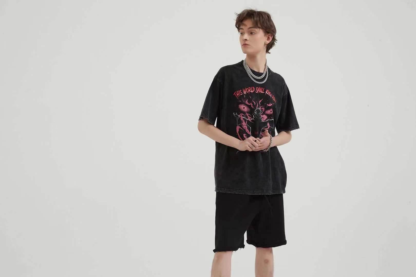 Retro Edging Wormhole Short Sleeve For Men And Women MuddyStock