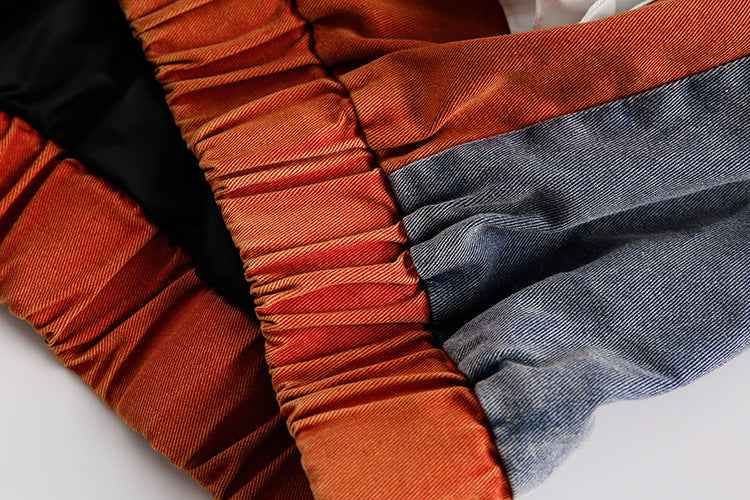 Irregular Color Contrast Patchwork Jacket For Women MuddyStock