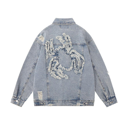 Paste Cloth Embroidery Spider Jacket For Women null