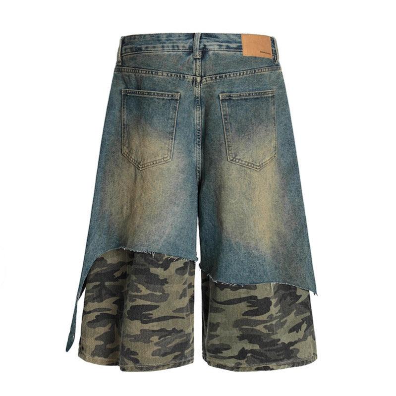 Camouflage patchwork Cropped Pants | MuddyStock Originals