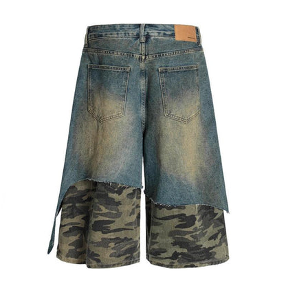 Camouflage patchwork Cropped Pants | MuddyStock Originals
