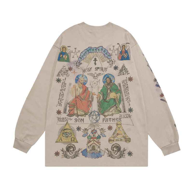 Washed-out Vintage Retro Style Sweatshirt For Men null